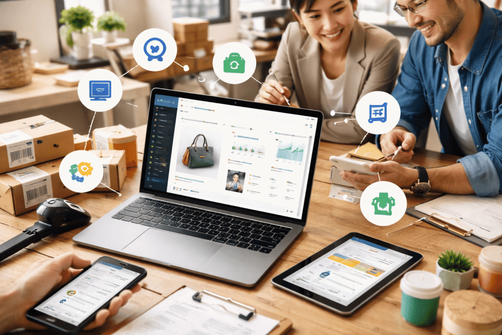 Shopifyでできること一覧をイメージした画像